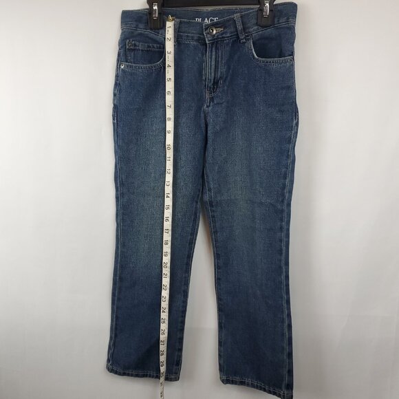 Place Boys Husky 8 Blue Wash Denim Jeans Bootcut - Picture 10 of 15